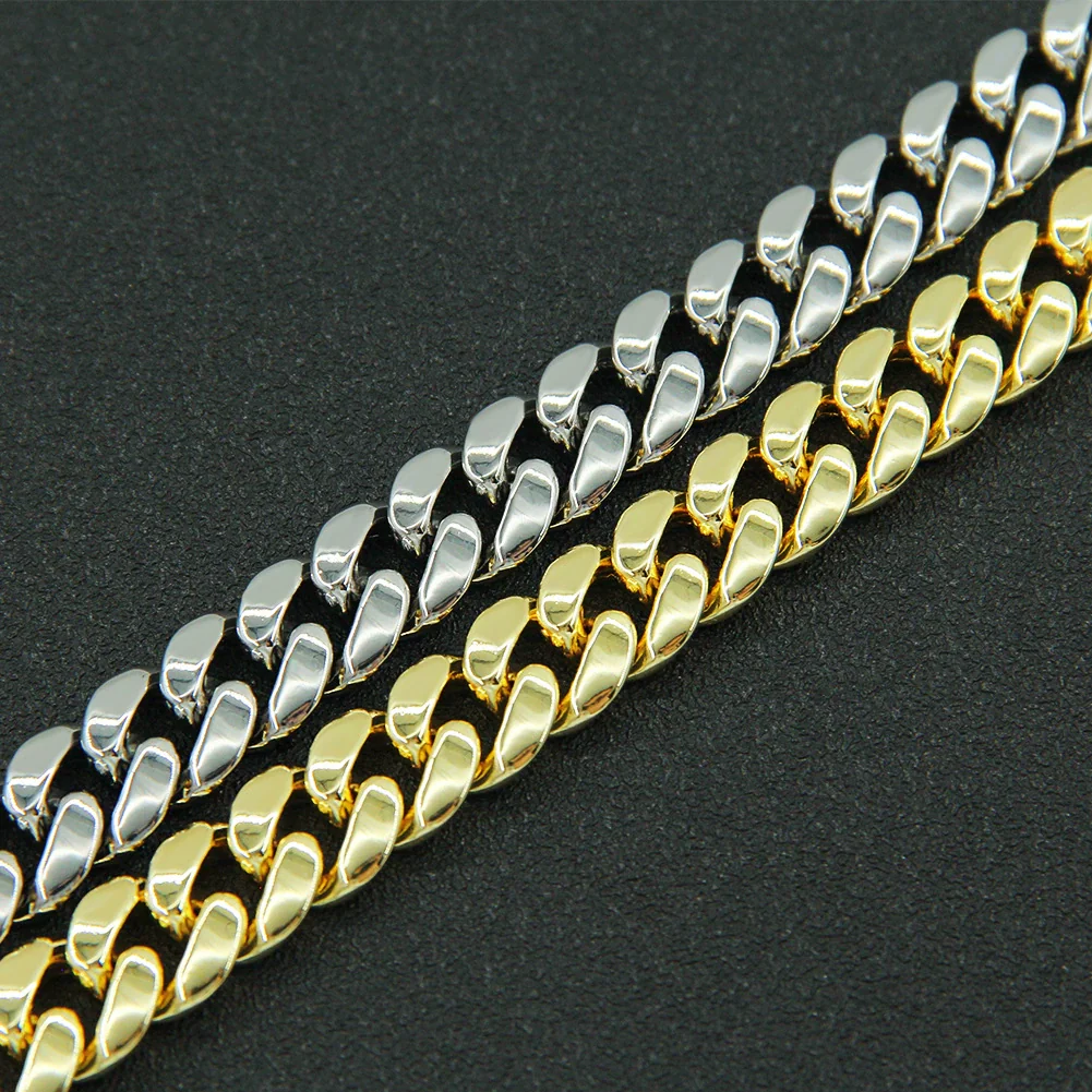 Alloy Geometric Diamond Hiphop Rap Cuban Chain Bracelet For Men - Image 3