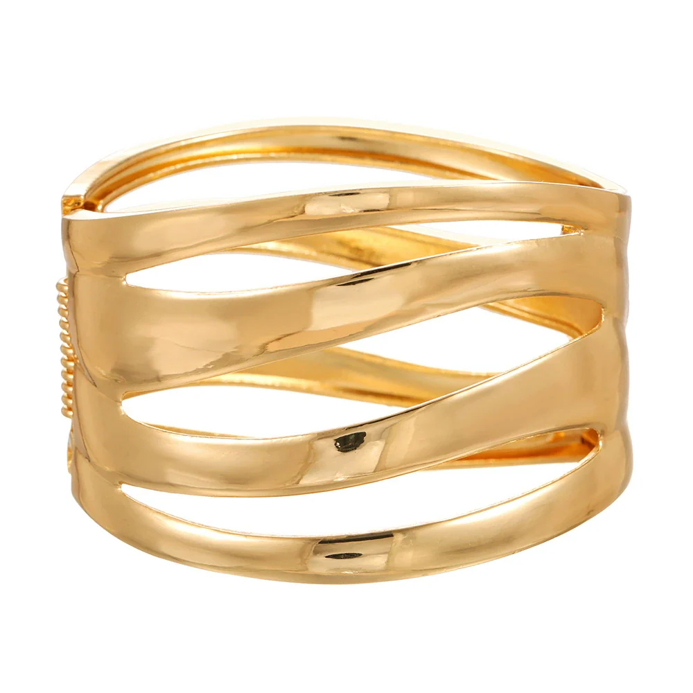 Alloy Geometric Electroplated Heavyduty Design Glossy Unisex Bracelet - Image 7