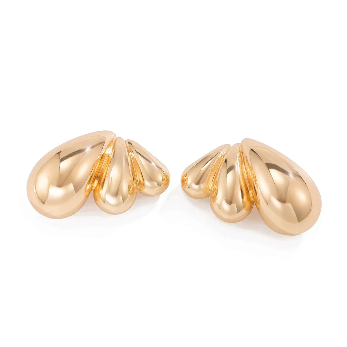 Alloy Geometric Electroplated Women's Exaggerated Water Drop Earrings - Image 5