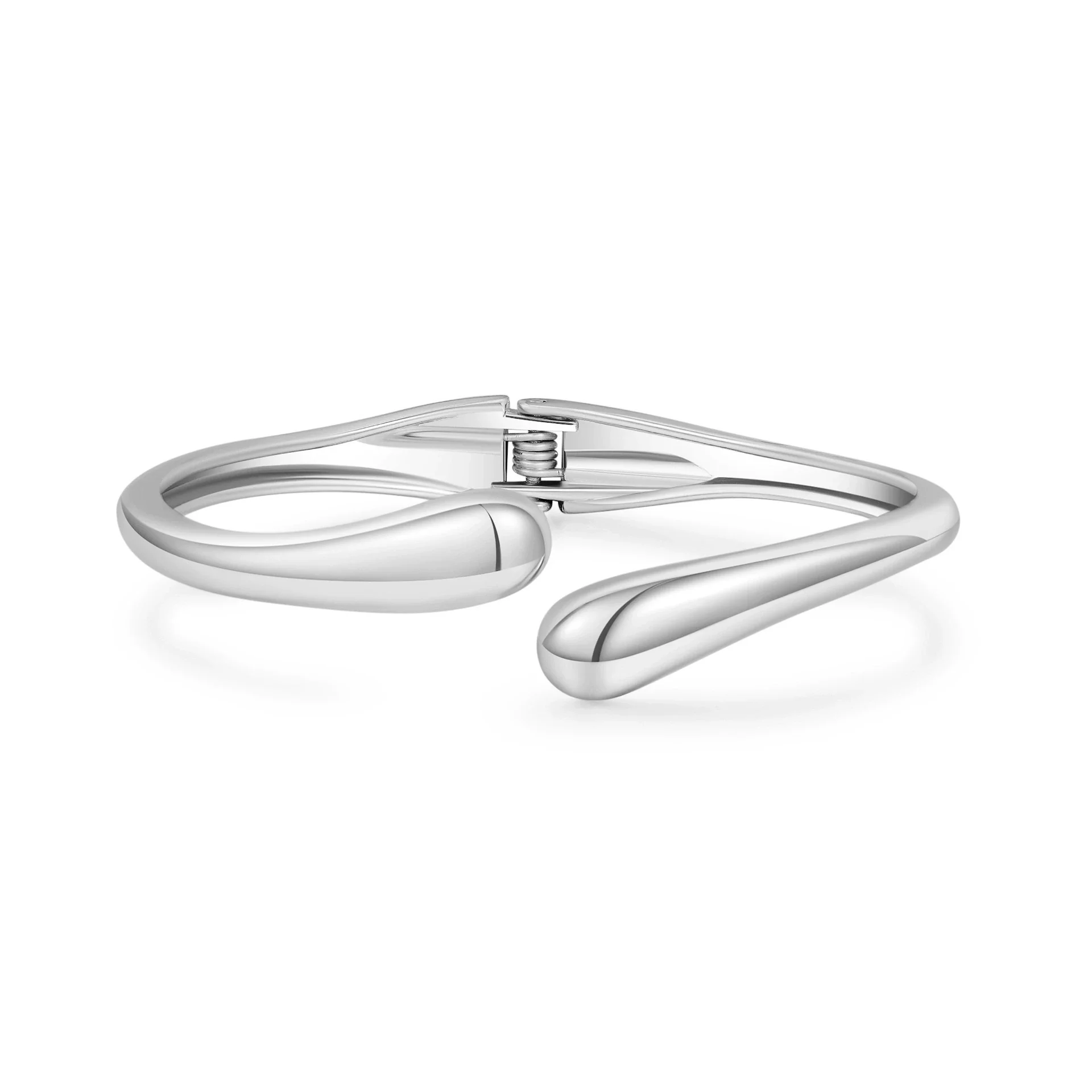 Alloy Geometric Electroplating Water Drop Glossy Asymmetric Spring Opening Unisex Bracelet - Image 20