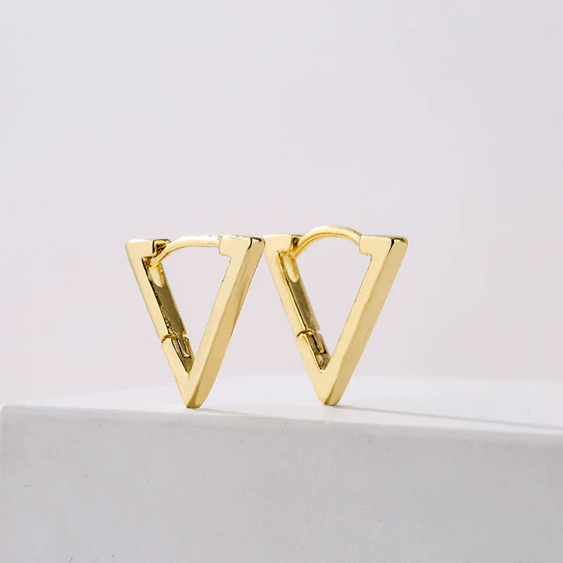 Alloy Geometric Fivepointed Star Square Light Luxury Electroplated Women's Earrings - Image 3