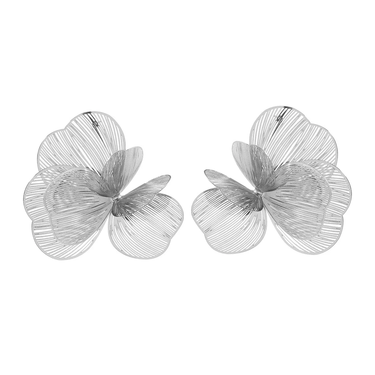 Alloy Geometric Flower Tassel Hollow Diamond Women's Earrings - Image 6