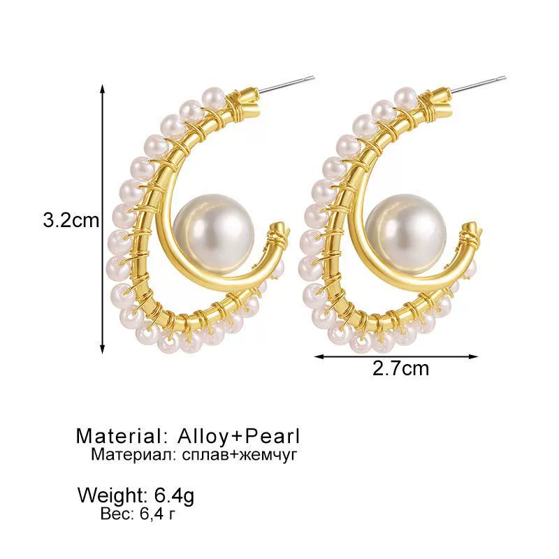 Alloy Geometric Handmade Braided Electroplated Women's Earrings Jewelry Set - Image 7