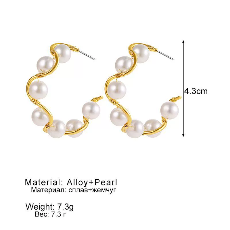 Alloy Geometric Handmade Braided Electroplated Women's Earrings Jewelry Set - Image 8