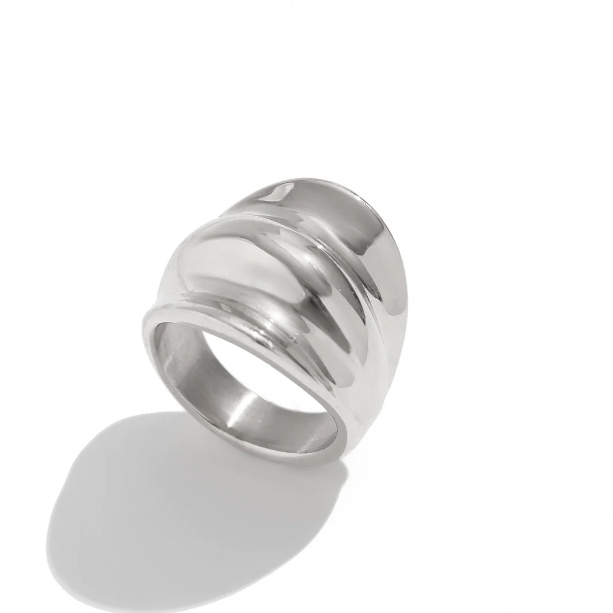 Alloy Geometric Irregular Ring For Women With Electroplating Processing - Image 5