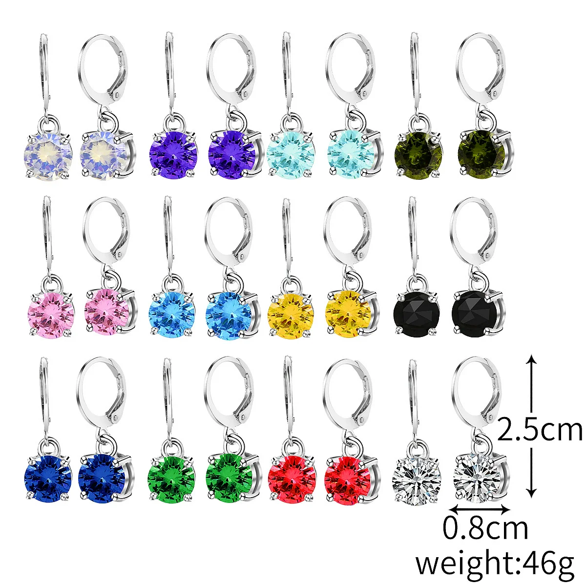 Alloy Geometric Light Luxury Electroplating Women's Earrings Sixpiece Set Jewelry - Image 7