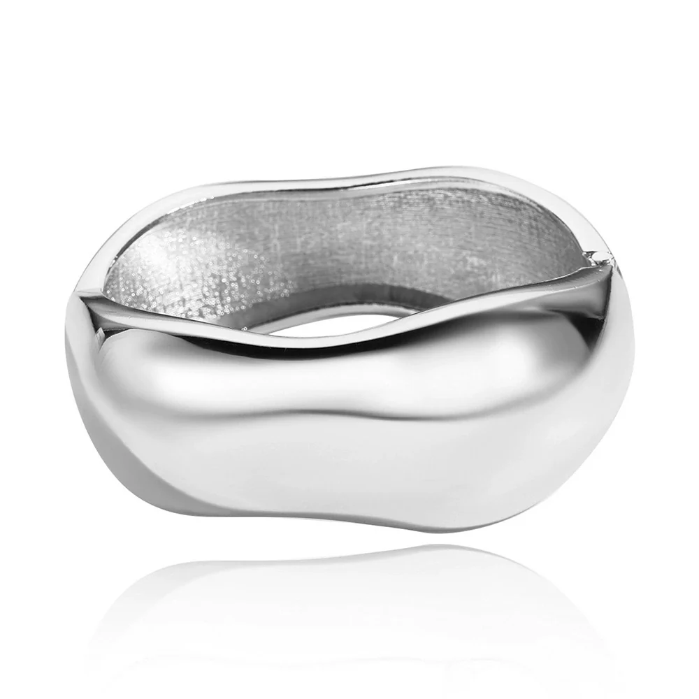 Alloy Geometric Metal Bracelets Electroplated Diamondencrusted Multilayered Glossy Hollow Open For Women - Image 9