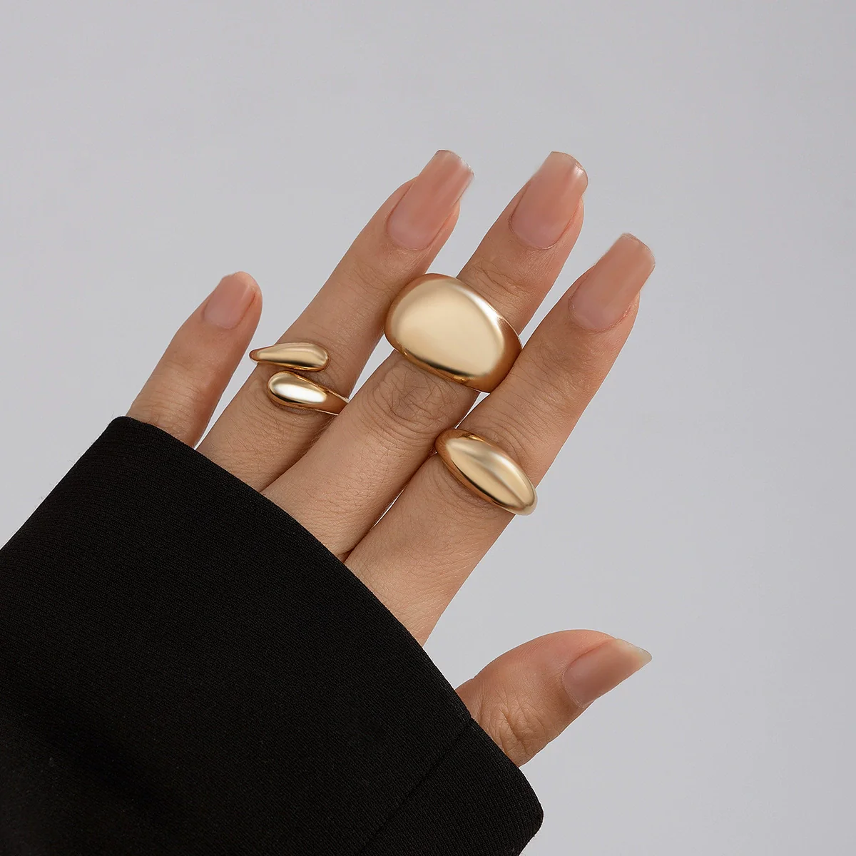 Alloy Geometric Open Ring For Ladies With Electroplating Treatment - Image 12