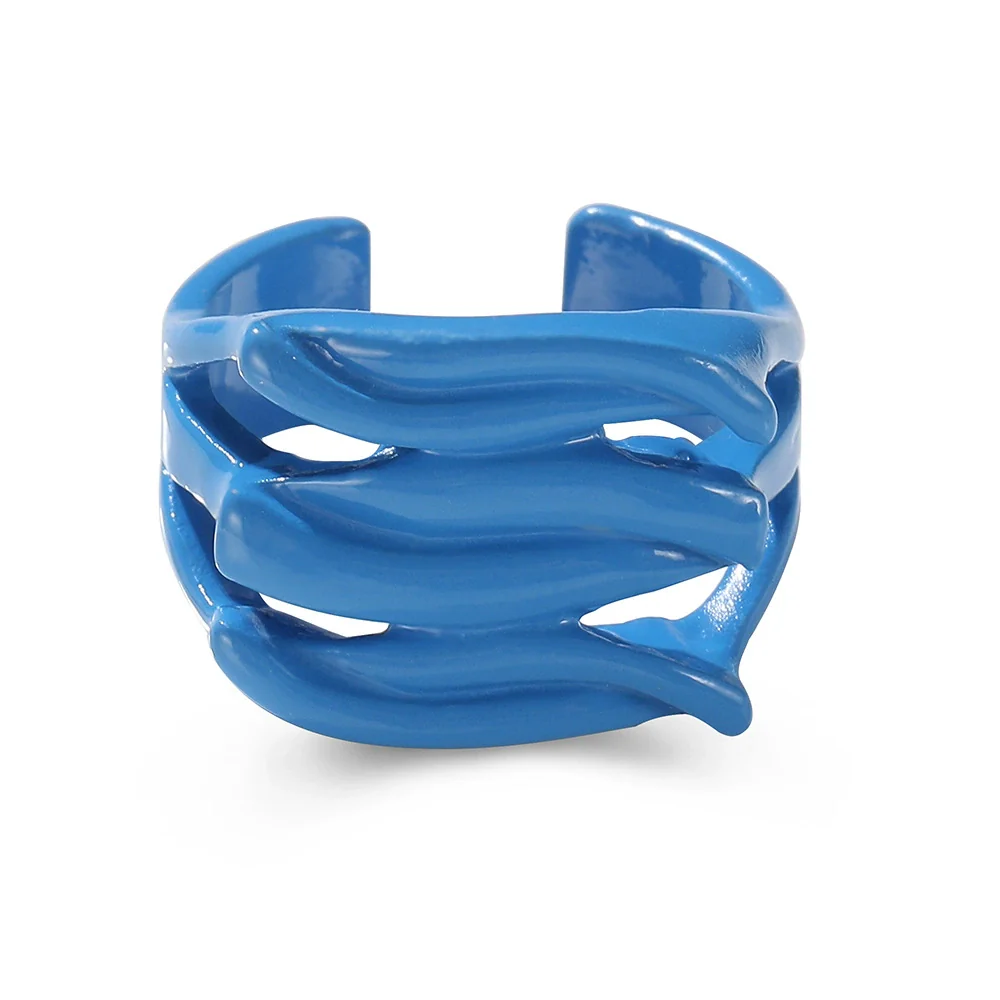 Alloy Geometric Painted Colorful Ring Unisex Retro Style - Image 6