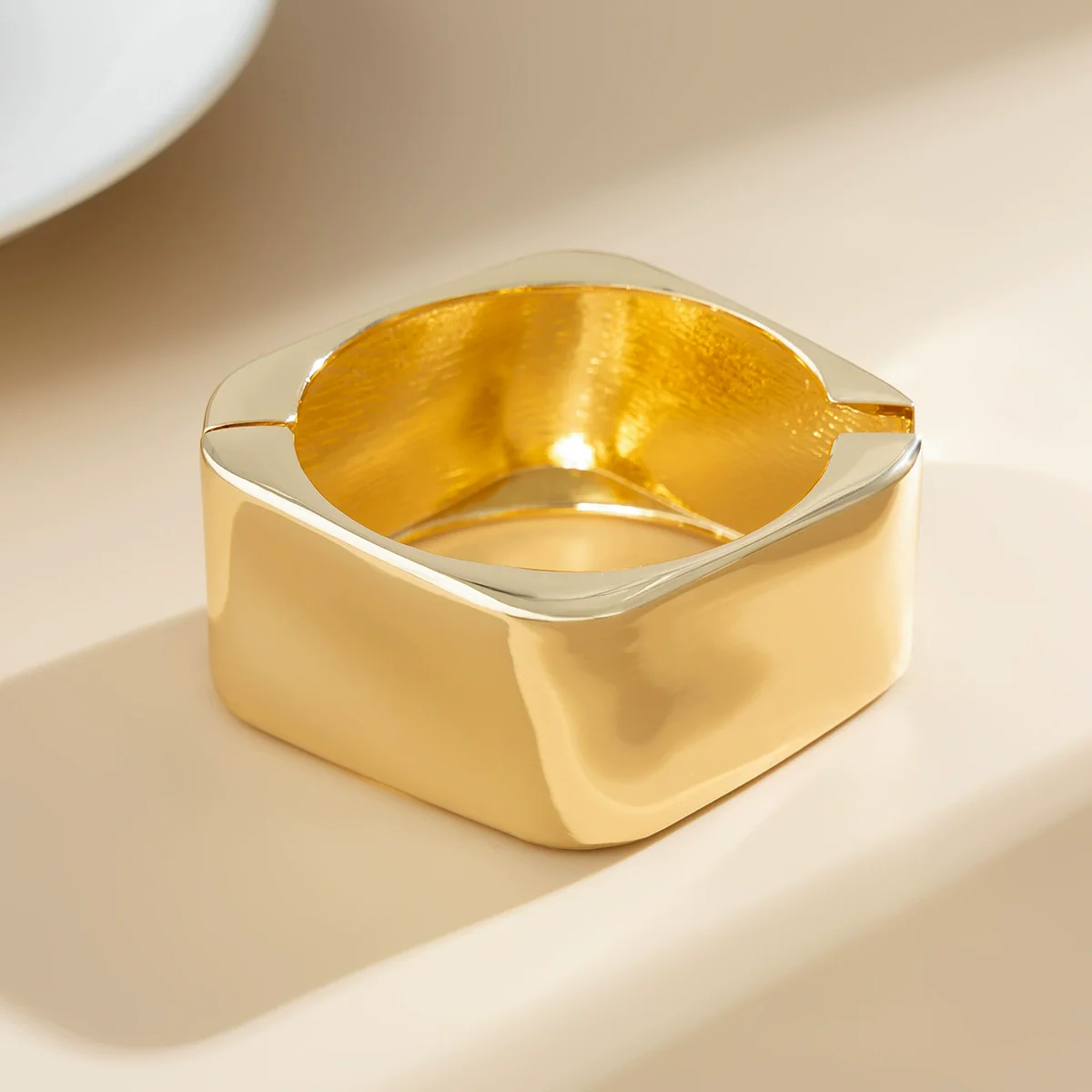 Alloy Geometric Rhombus Exaggerated Style Electroplated Bracelet And Ring Jewelry - Image 8