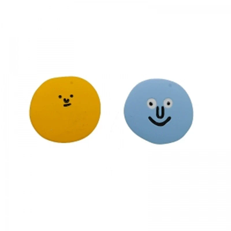 Alloy Geometric Smiley Asymmetric Electroplated Light Luxury Women's Earrings - Image 2