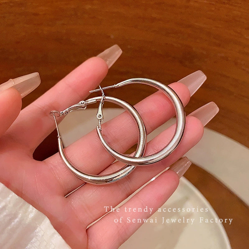 Alloy Geometric Women's Earrings With Electroplating - Image 4