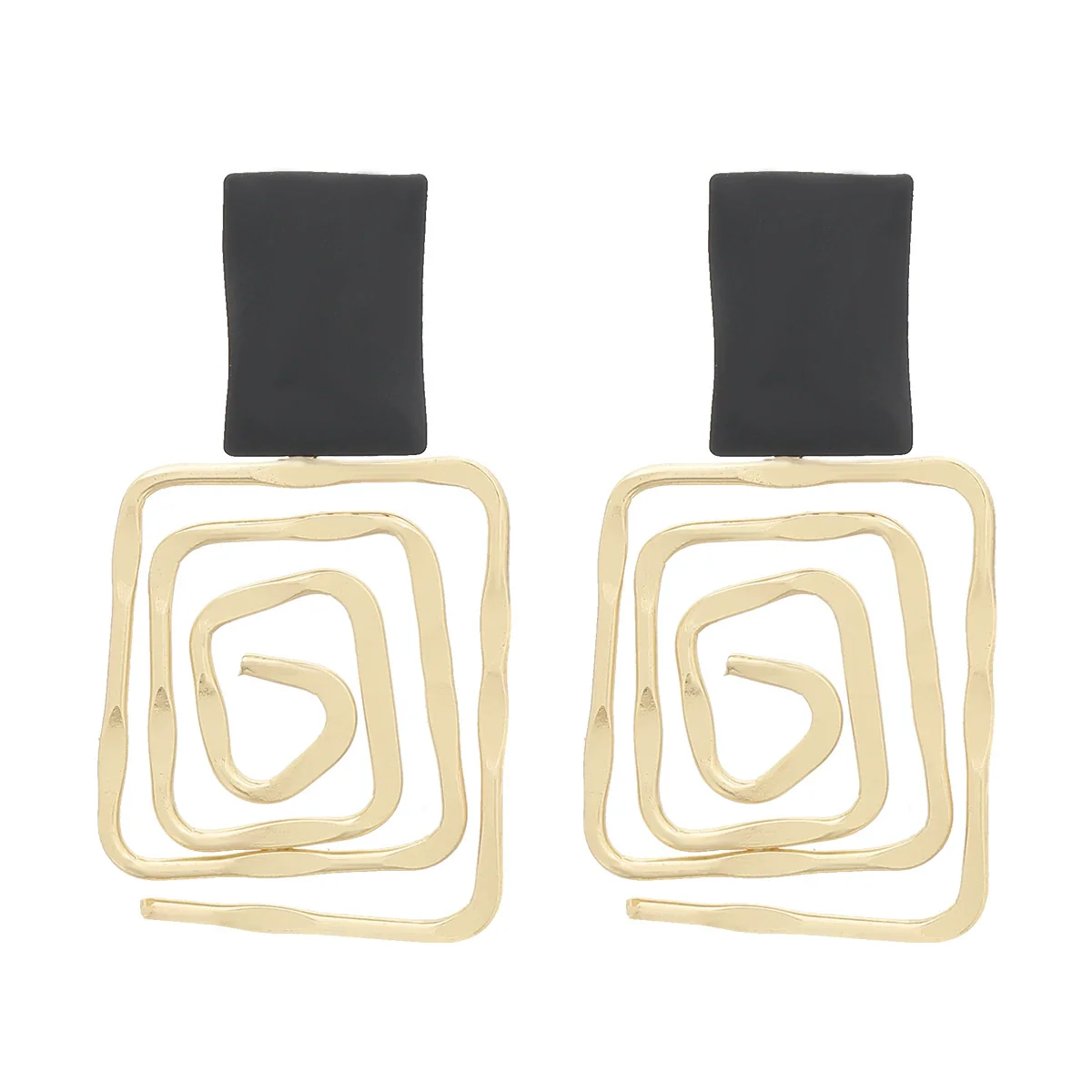 Alloy Geometric Women's Retro Cold Style Electroplated Earrings - Image 5
