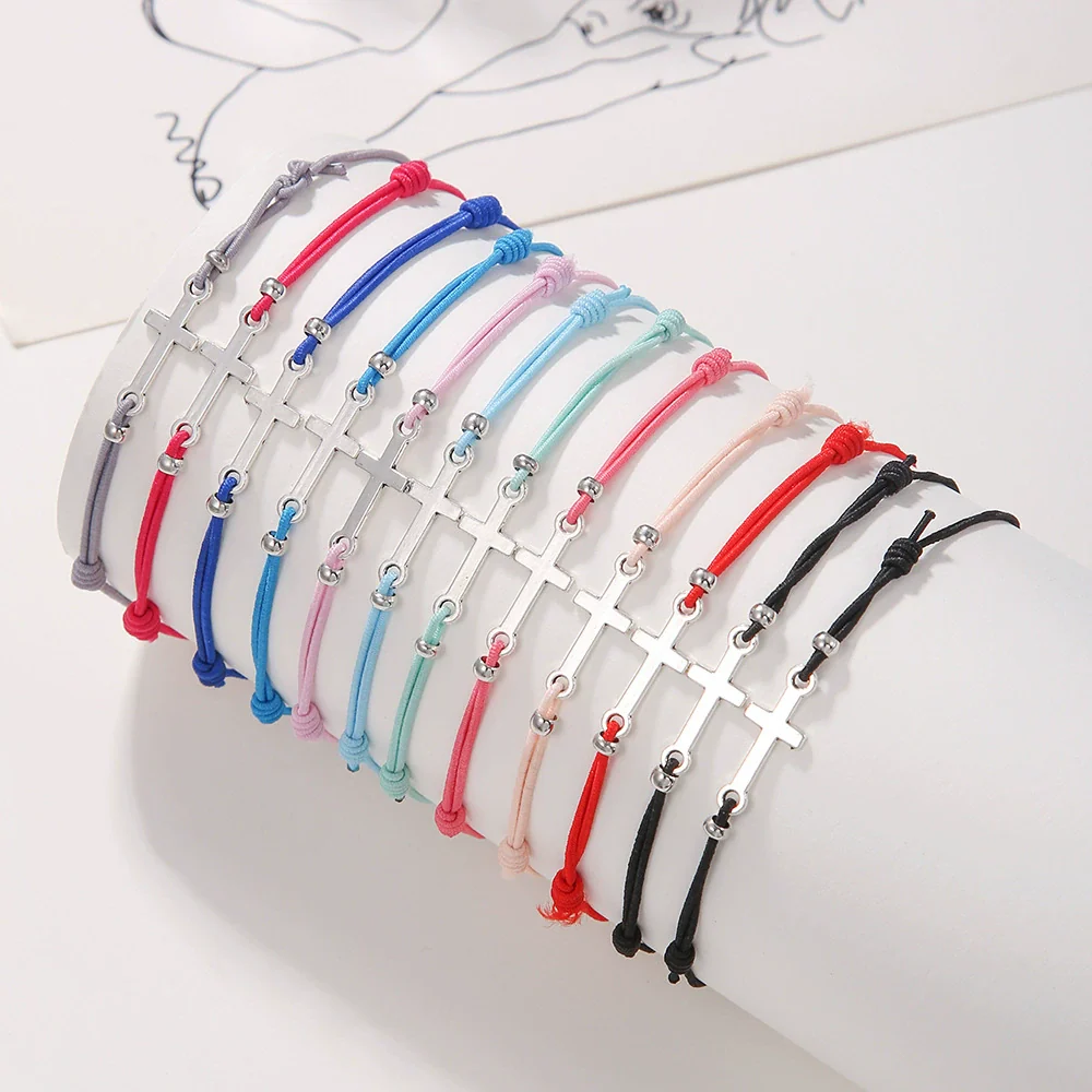 Alloy Handmade Geometric Pattern Bracelet With Crystal Beads And Devil's Eye - Image 4