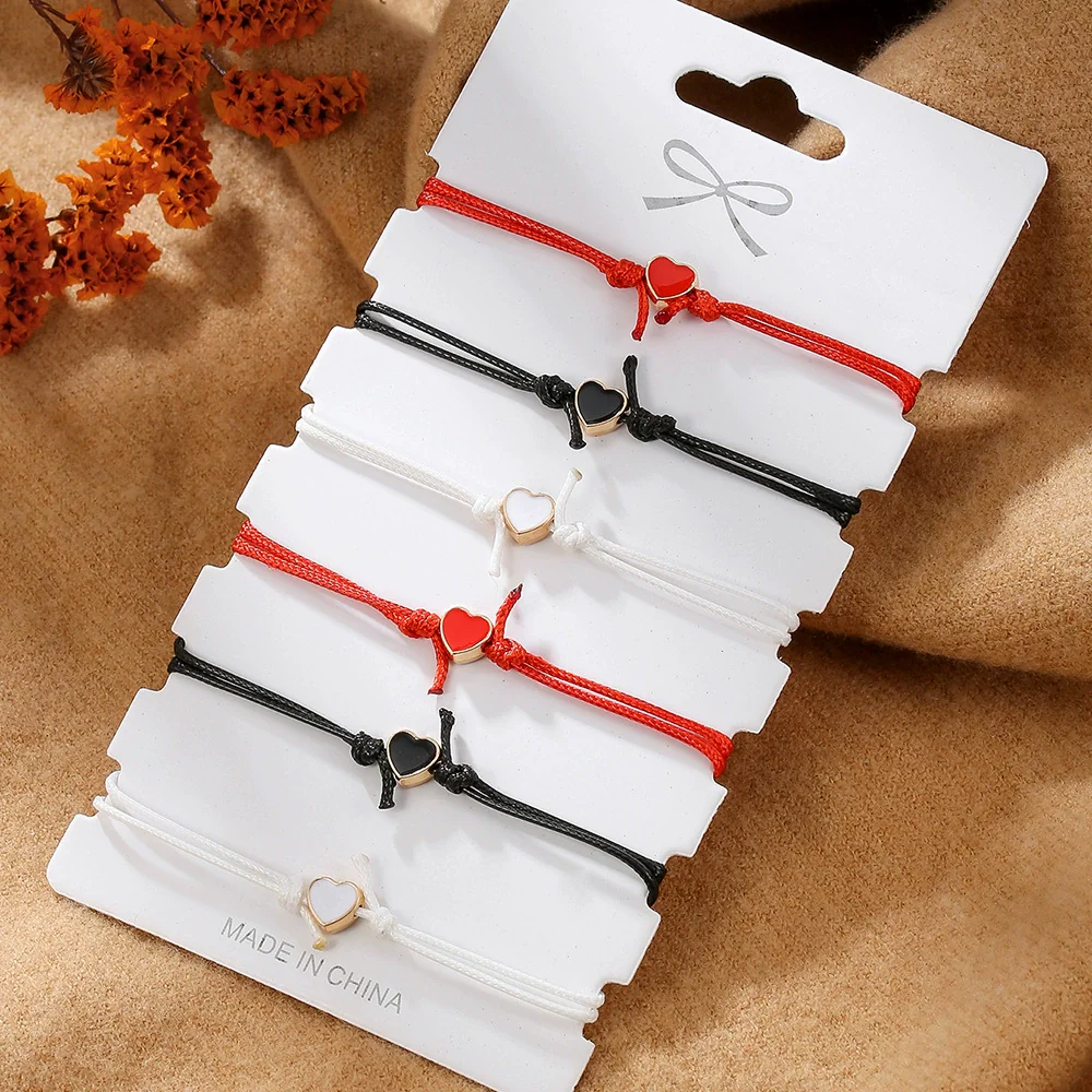 Alloy Handmade Heart Shape Turtle Compass Shell Love Starfish Evil Eye Woven Unisex Anklet Bracelet - Image 9