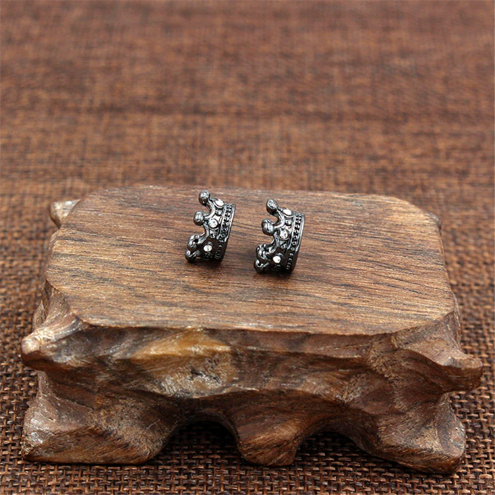 Alloy Handmade Microinlaid Zircon Crown Bead Jewelry Accessories Electroplated Bracelet Necklace Loose Bead - Image 11