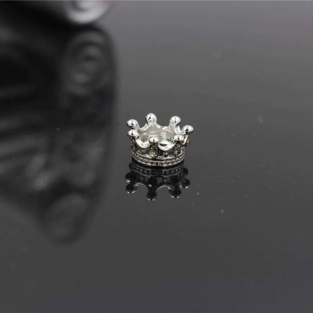 Alloy Handmade Microinlaid Zircon Crown Bead Jewelry Accessories Electroplated Bracelet Necklace Loose Bead - Image 12