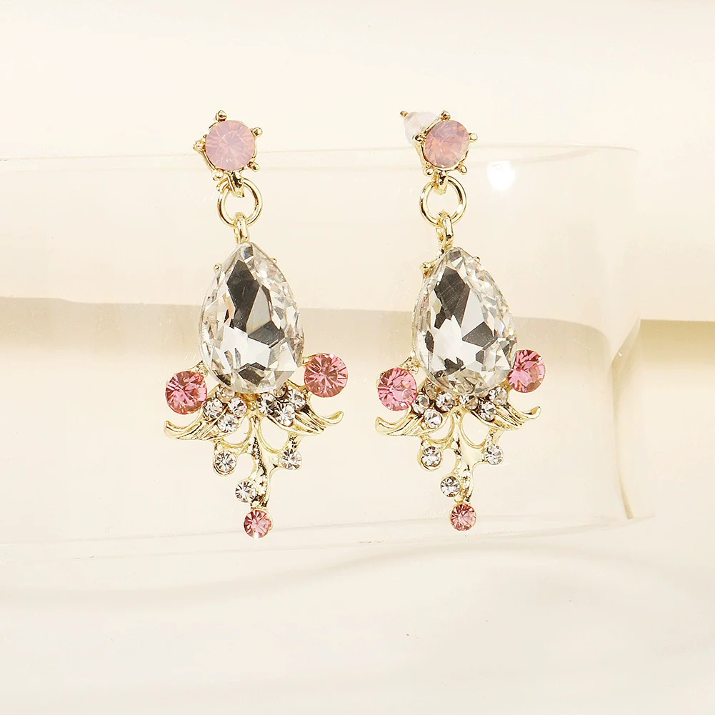 Alloy Handmade Women's Flowerpatterned Bridal Crown Headband Earrings Set - Image 4
