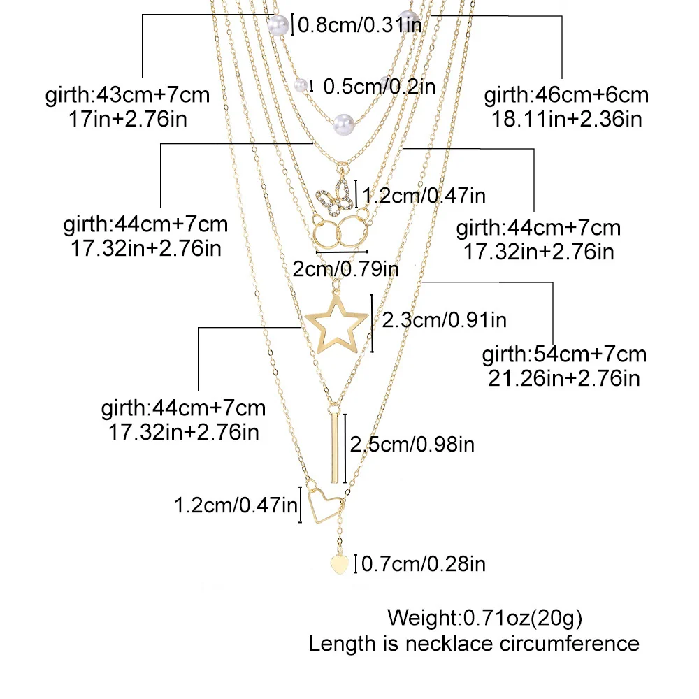 Alloy Heart Shape Butterfly Tassel Pendant Stacked Suit O Chain Necklace For Women Electroplated Jewelry - Image 2