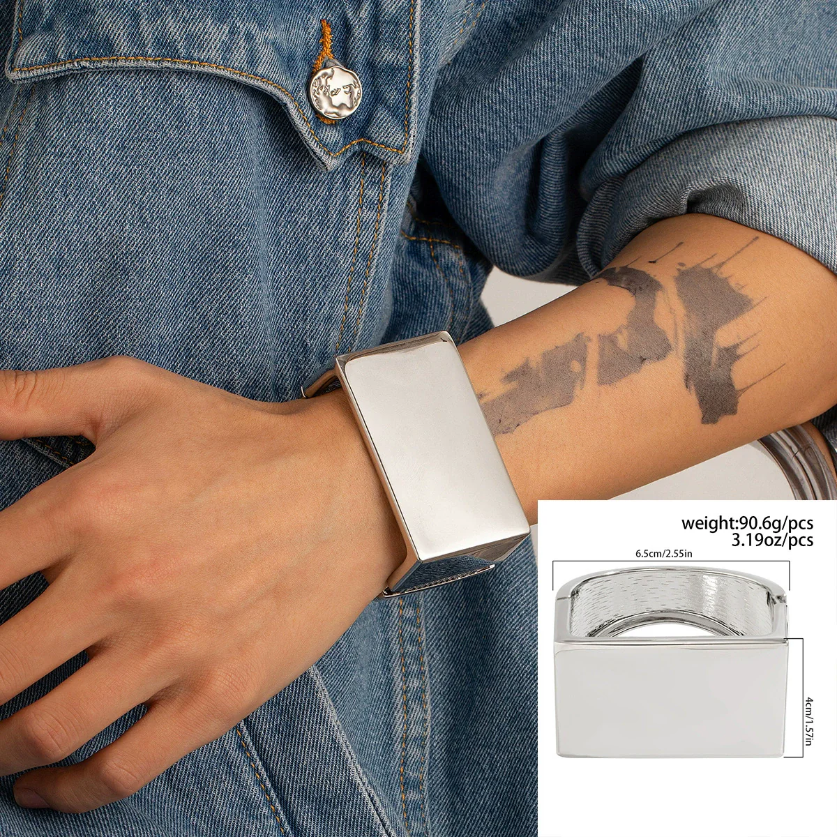 Alloy Hiphop Fashion Glitter Irregular Men's Bracelet With Electroplating - Image 12