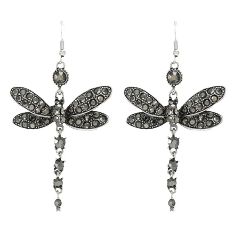 Alloy Insect Pattern Retro Tassel Women's Long Earrings - Image 4