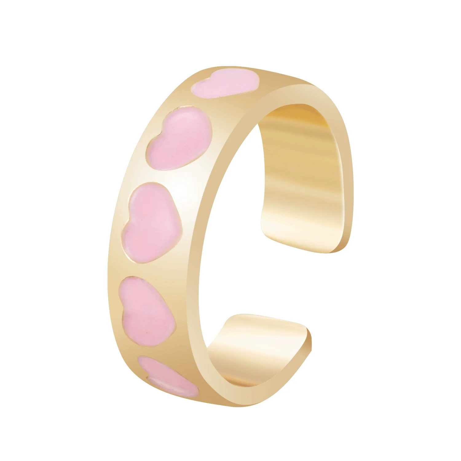 Alloy Love Heart Electroplated Ring Set For Women - Image 6