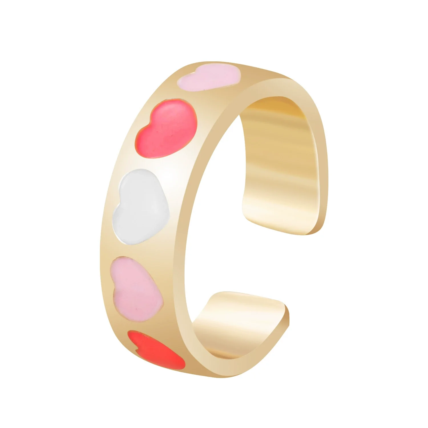 Alloy Love Heart Electroplated Ring Set For Women - Image 9
