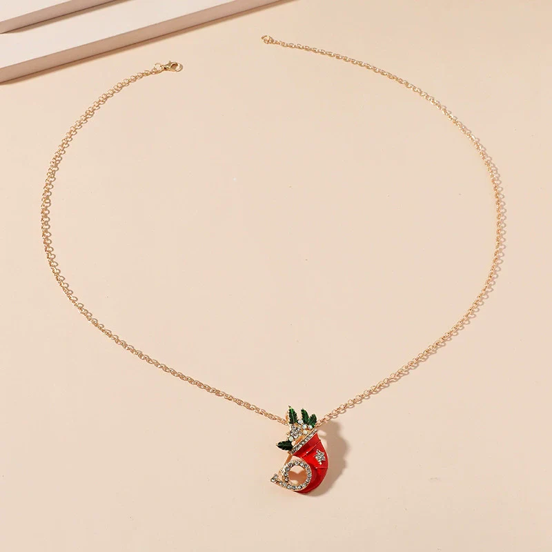 Alloy Multifunctional Women's Dripping Oil And Diamondembedded Fivepointed Star And Horn Necklace Brooch - Image 6