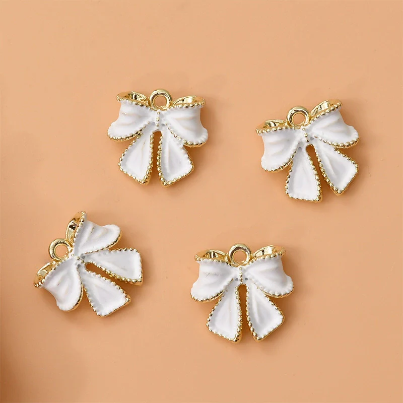 Alloy Oil Dropping Bow Jewelry Pendant Accessories Electroplated For Diy Bracelet Necklace Earrings - Image 3