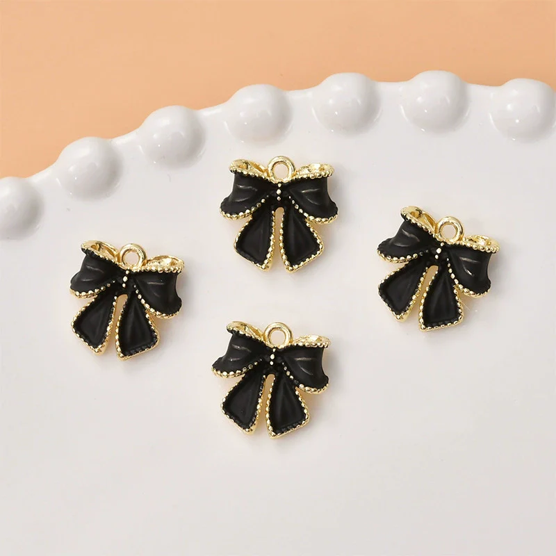 Alloy Oil Dropping Bow Jewelry Pendant Accessories Electroplated For Diy Bracelet Necklace Earrings - Image 4
