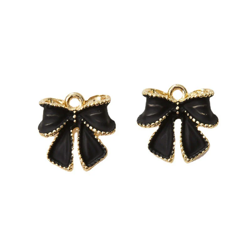 Alloy Oil Dropping Bow Jewelry Pendant Accessories Electroplated For Diy Bracelet Necklace Earrings - Image 5