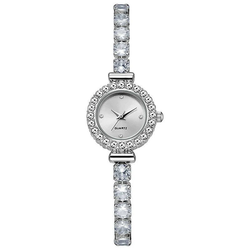 Alloy Round Pigeon Egg Rhinestone Twist Chain Women's Quartz Watch - Image 11