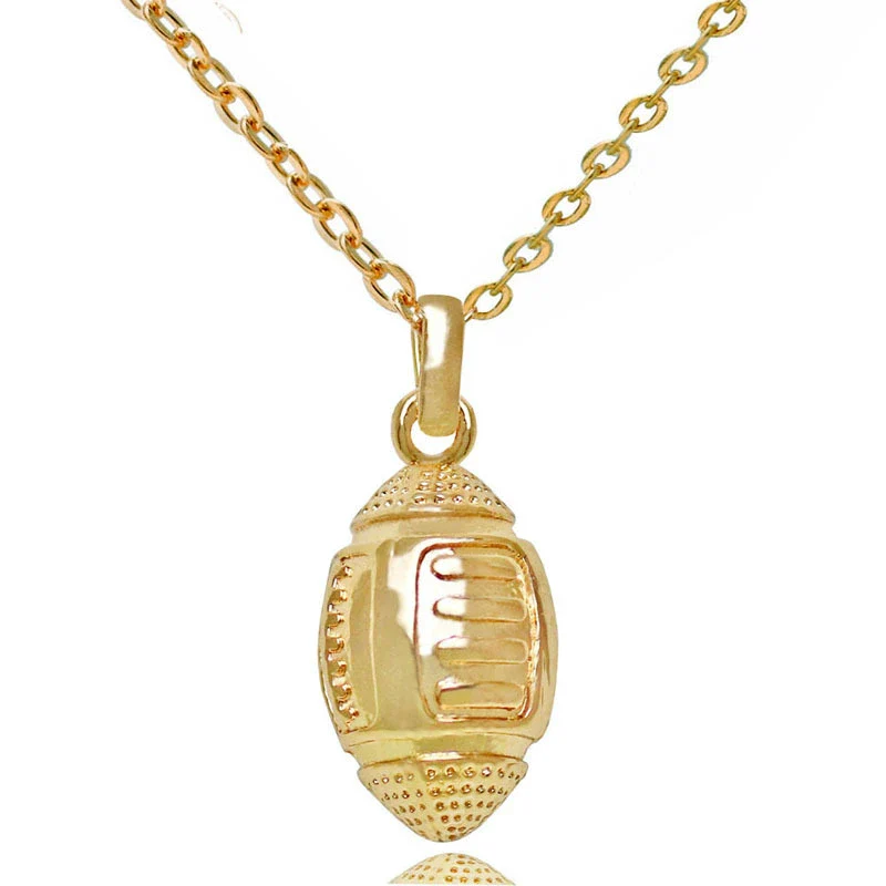 Alloy Rugby Pendant Necklace With Geometric Design And Electroplating For Women - Image 6