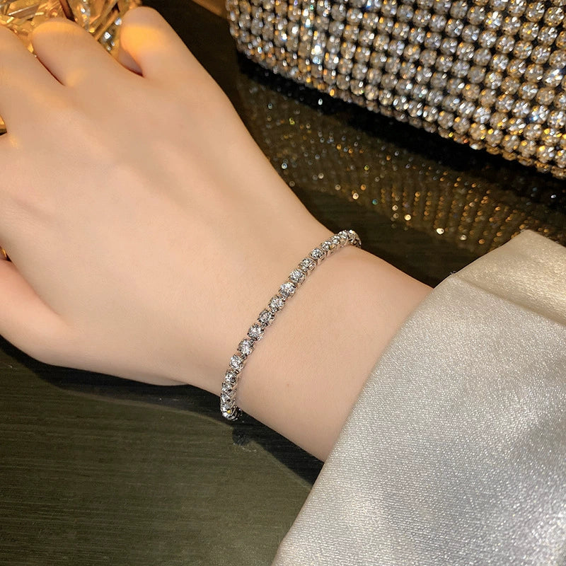 Alloy Silver Electroplated Heart Star Geometric Women's Bracelet With Zircon Pearl - Image 11