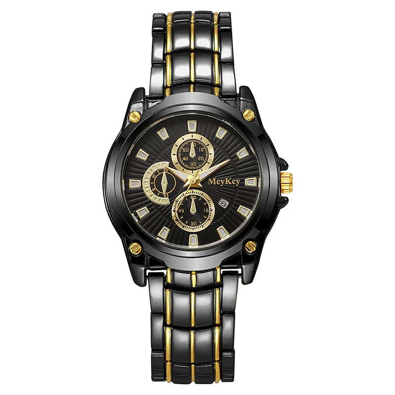 Alloy Steel Band Quartz Watch Business Style Round Dial Waterproof - Image 7