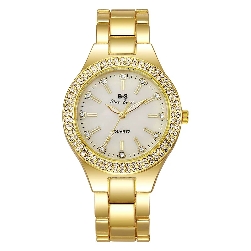 Alloy Steel Strip Quartz Women's Watch Diamondencrusted Fashion Elegant Round - Image 6