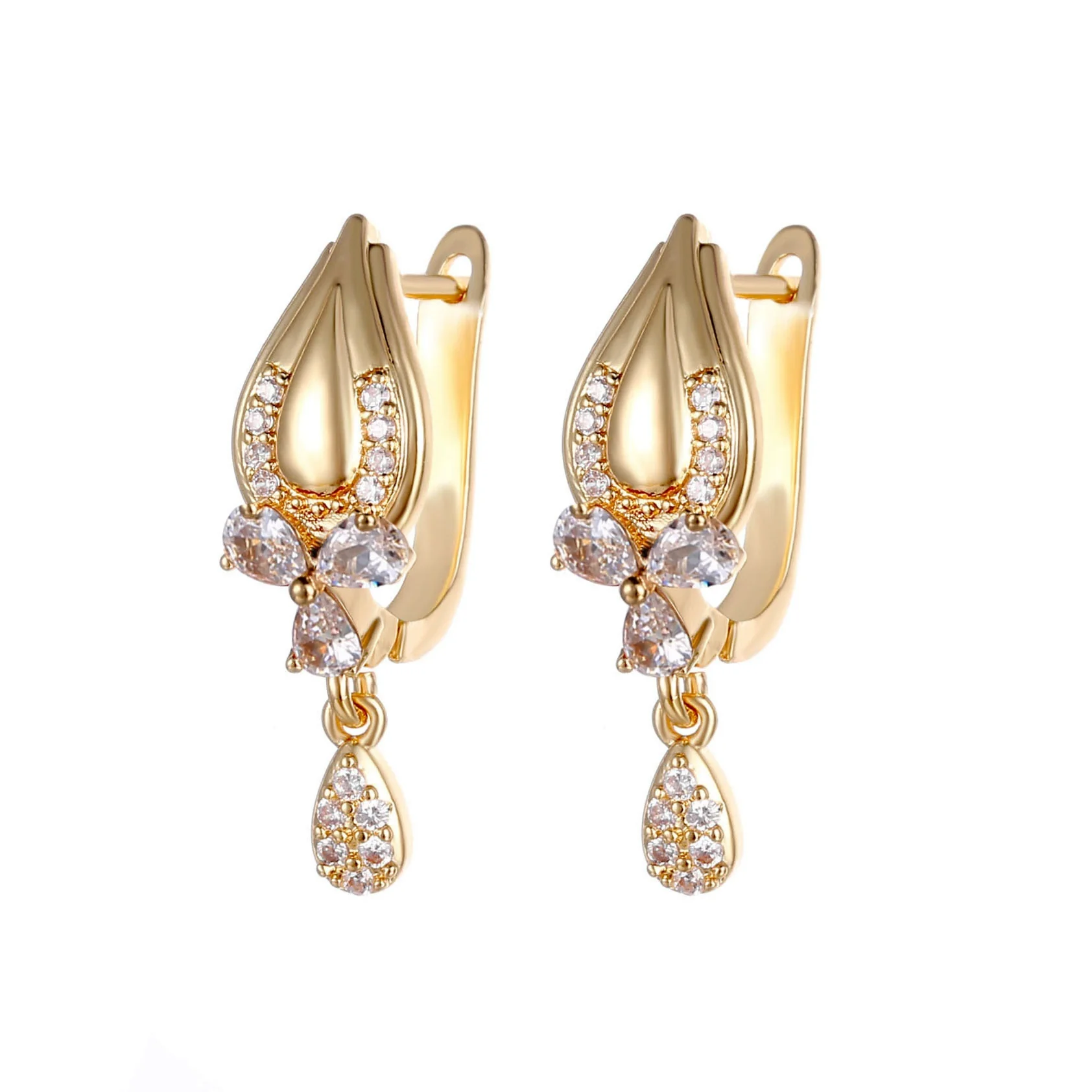 Alloy Tulip Flower Minimalist Women's Earrings Electroplated