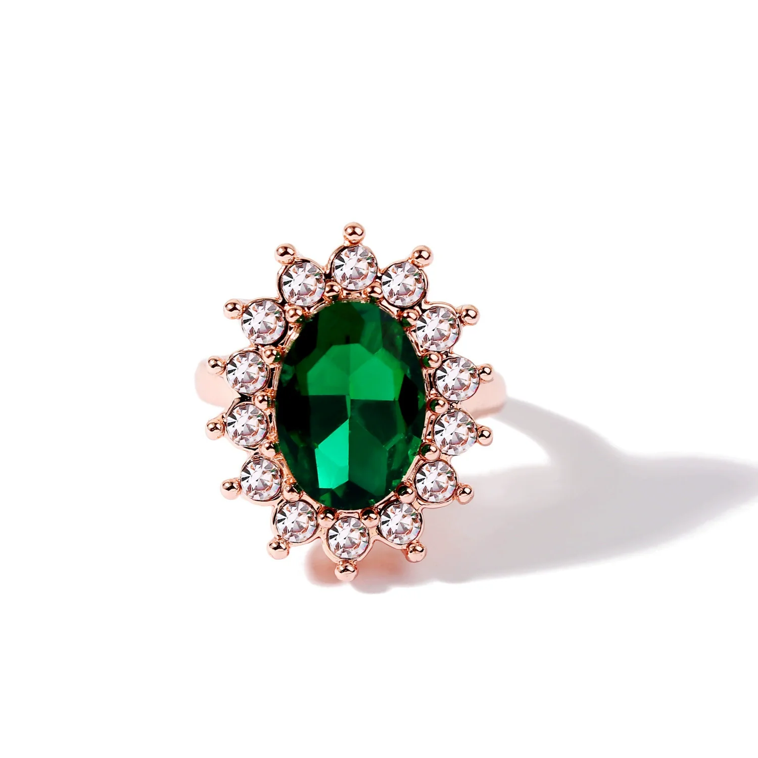 Alloy Women's Geometric Diamond Ring - Image 5