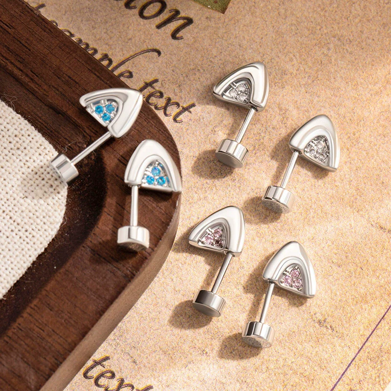Animal Zodiac Style Metal Electroplated Kitten Ear Titanium Steel Ear Bone Nail Women's Earrings - Image 3