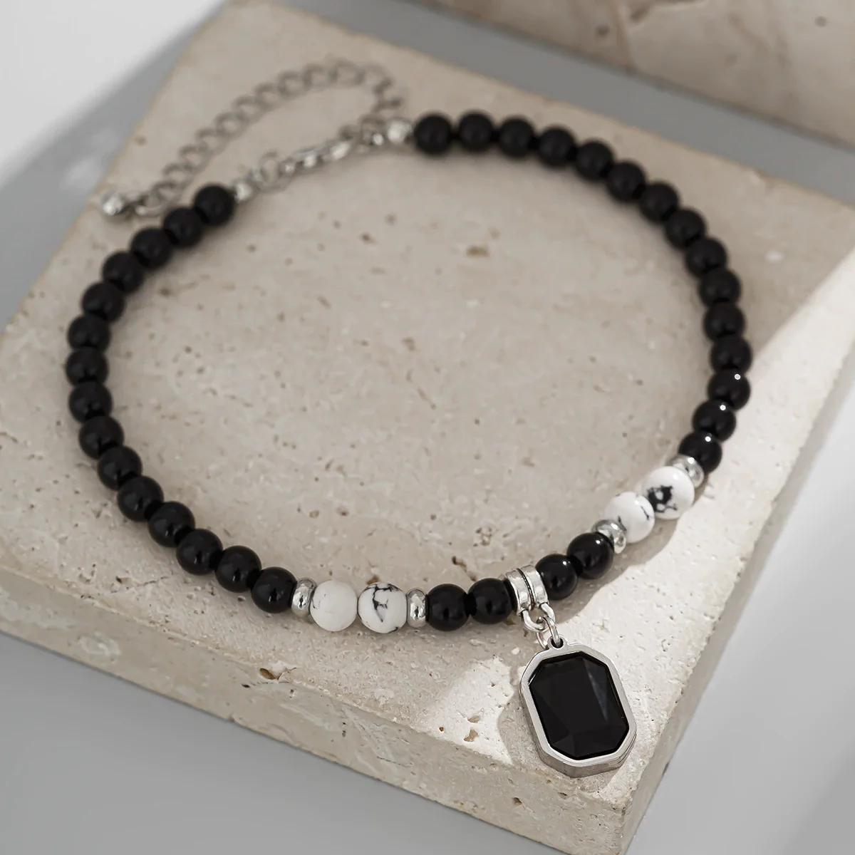 Anklet Glass Glaze Ushape Alloy Inlaid Artificial And Semiprecious Stones Men's Hiphop Simple - Image 8