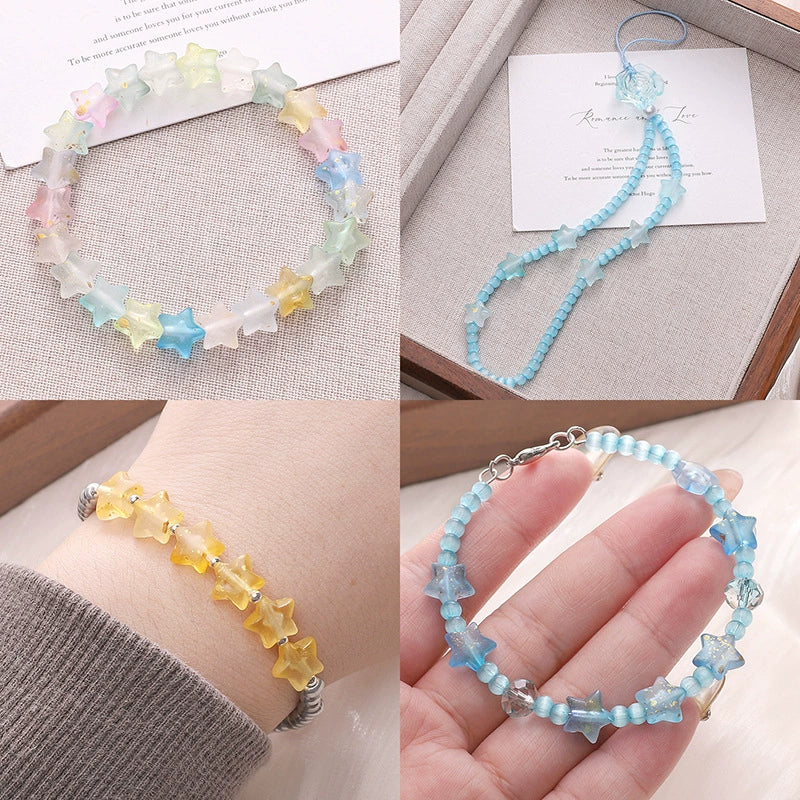 Antique Style Acrylic Fivepointed Star Handmade Loose Beads For Bracelet And Necklace - Image 2
