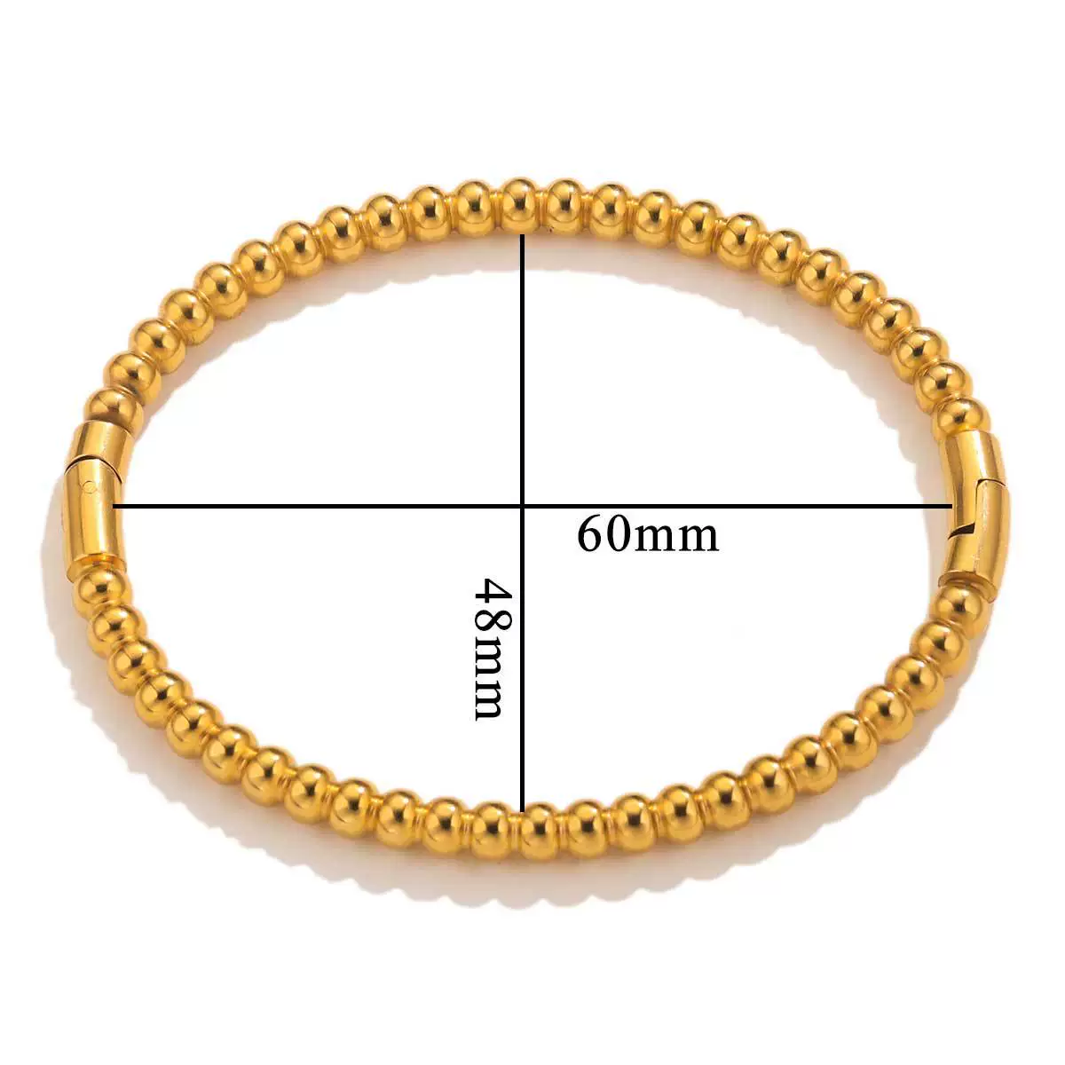 Bamboo Style Stainless Steel Electroplated Female Bracelet - Image 9