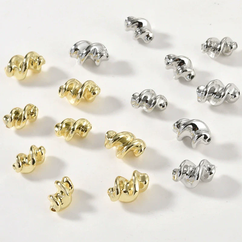 Bead Diy Hand Beaded Material Accessories Copper Electroplating Hemp Pattern - Image 2