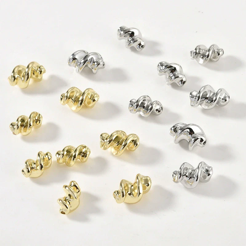 Bead Diy Hand Beaded Material Accessories Copper Electroplating Hemp Pattern - Image 3