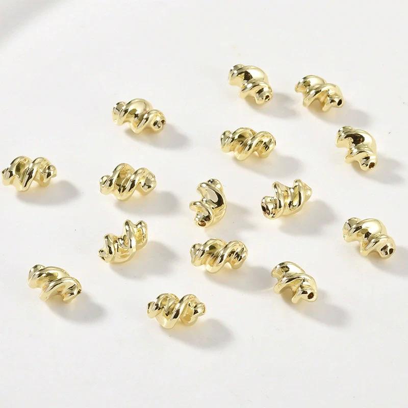 Bead Diy Hand Beaded Material Accessories Copper Electroplating Hemp Pattern - Image 6