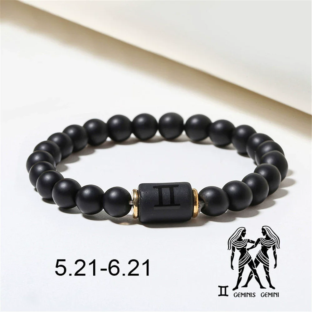 Beads Elastic Bracelet Synthetic Stone Geometric Twelve Constellations Handmade Unisex - Image 10