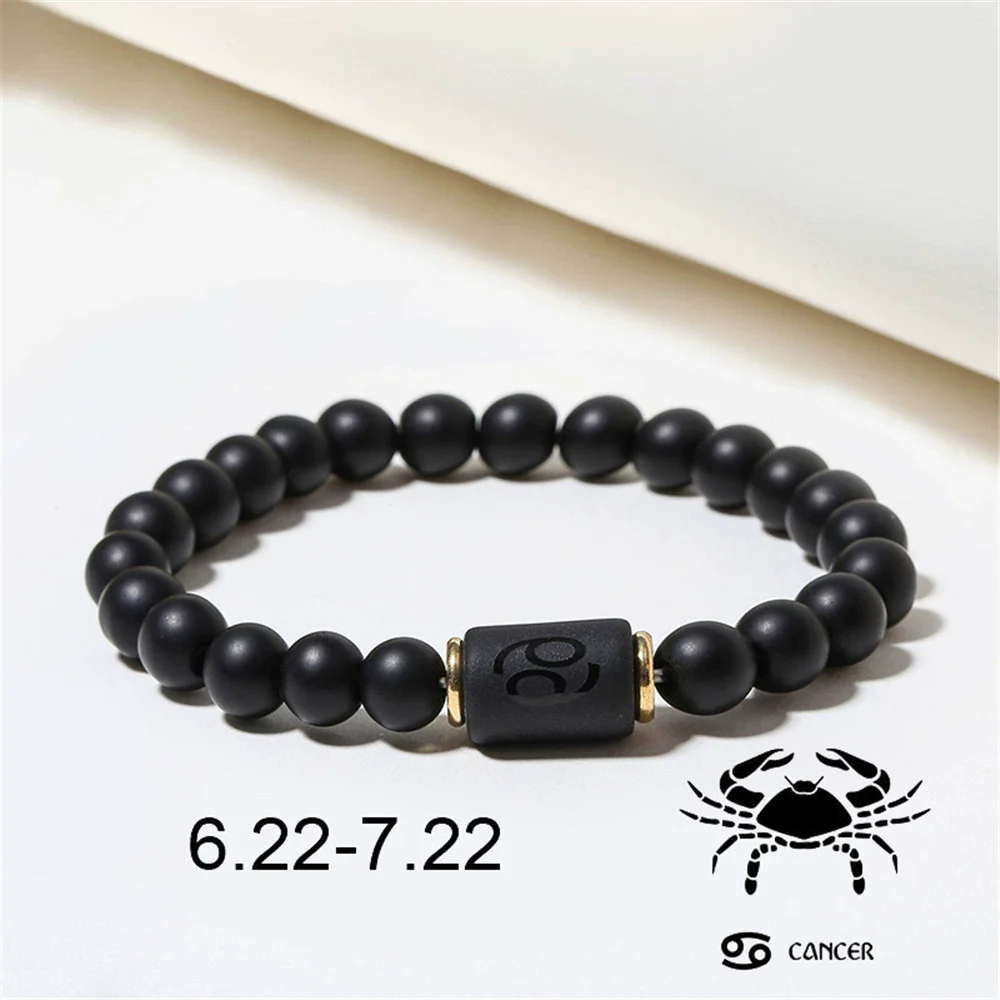 Beads Elastic Bracelet Synthetic Stone Geometric Twelve Constellations Handmade Unisex - Image 11