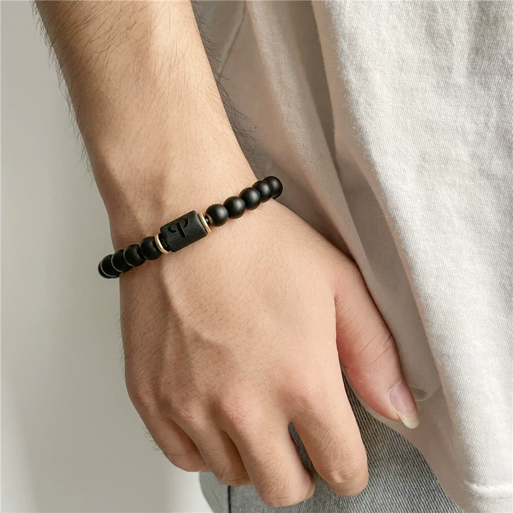 Beads Elastic Bracelet Synthetic Stone Geometric Twelve Constellations Handmade Unisex - Image 3