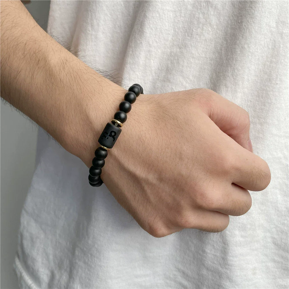 Beads Elastic Bracelet Synthetic Stone Geometric Twelve Constellations Handmade Unisex - Image 4