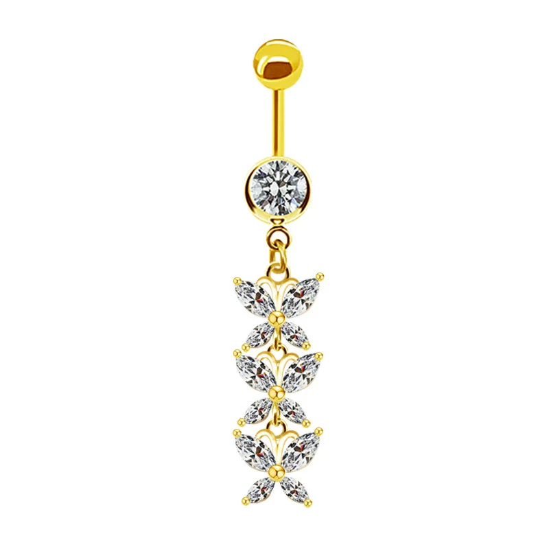 Belly Button Ring Stainless Steel Heartshaped Electroplating Unisex - Image 10